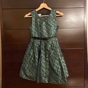 Green and black formal dress, size 12